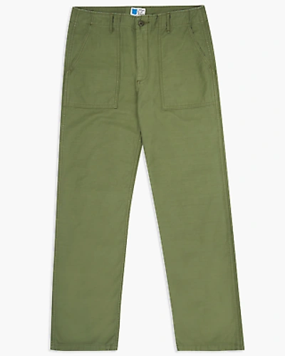JAPAN BLUE JAPAN BLUE REGULAR STRAIGHT MODERN MILITARY BAKER PANT - OLIVE OD