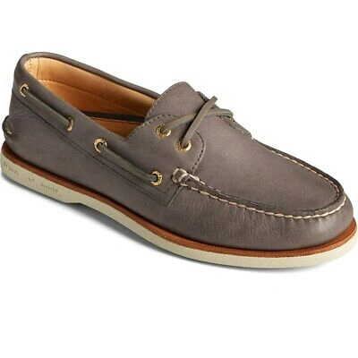 SPERRY SPERRY MENS GOLD A/O 2 EYE LEATHER LACE UP BOAT SHOES