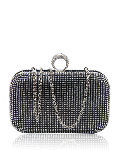 REDFOX UK WOMEN’S CLUTCH BAG DIAMANTE SPARKLE PROM WEDDING PARTY HARD CASE PURSE