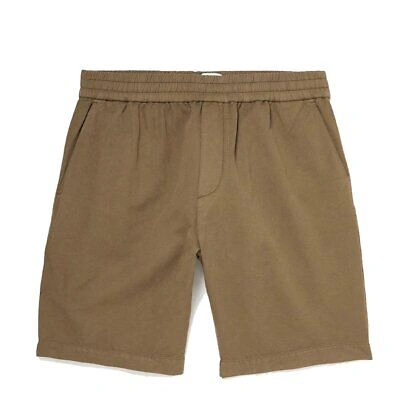 SUNSPEL SUNSPEL COTTON LINEN DRAWSTRING SHORTS DARK TAN - SALE