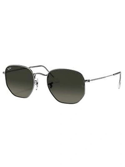 RAY BAN RAY-BAN MEN'S HEXAGONAL FLAT LENS SUNGLASSES, GREY