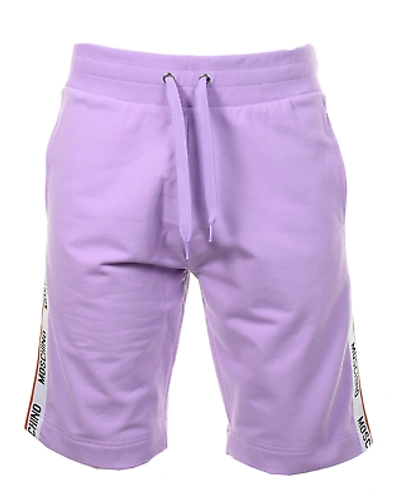 MOSCHINO MOSCHINO UNDERWEAR SIDE TAPED SHORTS LIGHT PURPLE