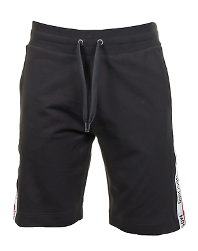 MOSCHINO MOSCHINO UNDERWEAR SIDE TAPED SHORTS BLACK