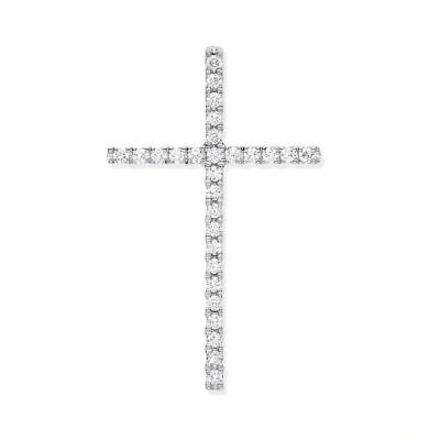 MARKENLOS 18CT WEISS GOLD 0.35CTW DIAMANT SET KREUZ