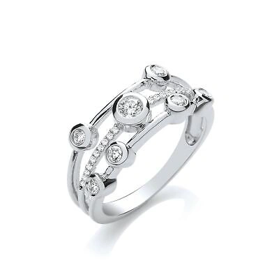 MARKENLOS 9CT WEISS GOLD 0.33CT DIAMANT KLEID RING