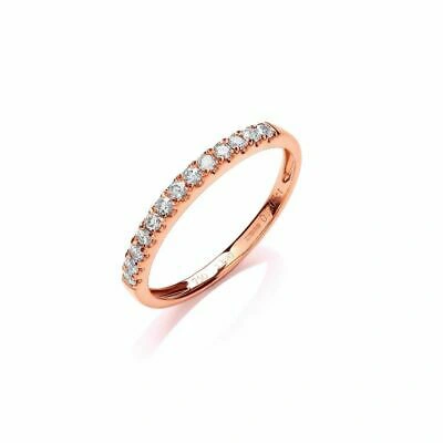 MARKENLOS 18CT ROSE GOLD 0.20CTWHALF EWIGKEIT RING
