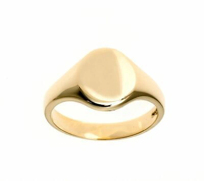 MARKENLOS 9CT SIGNET OVAL SCHLICHT RING