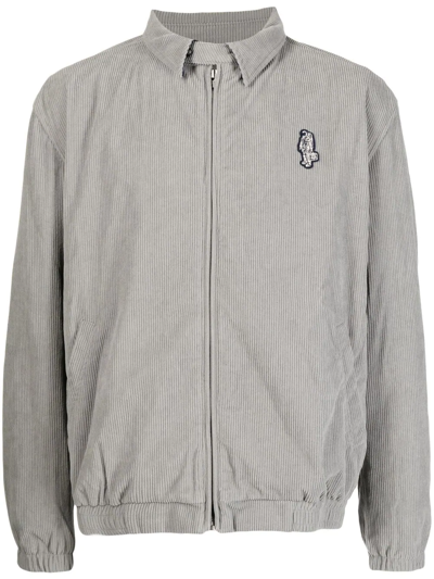 BILLIONAIRE BOYS CLUB LOGO-PRINT ZIP-UP SHIRT JACKET