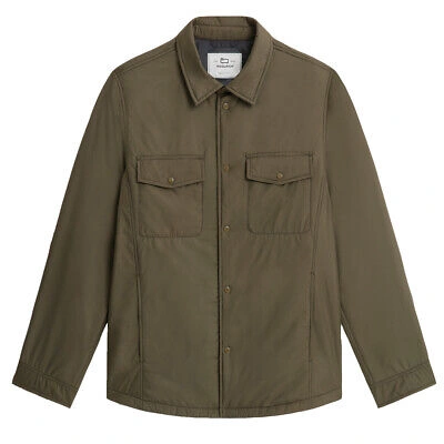 WOOLRICH WOOLRICH ALASKAN MICROFIBER OVERSHIRT DARK GREEN - SALE