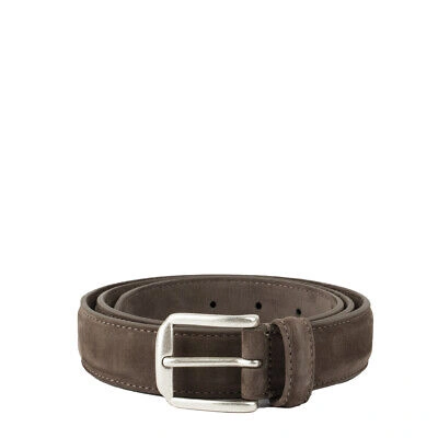ANDERSON'S ANDERSONS A0014 NARROW NUBUCK BELT OLIVE - SALE