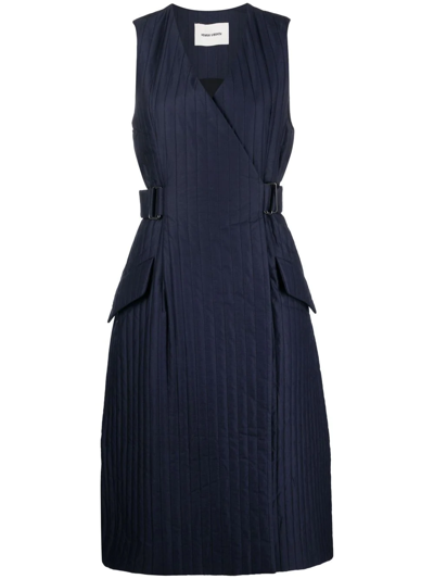 HENRIK VIBSKOV QUILTED SLEEVELESS WRAP DRESS