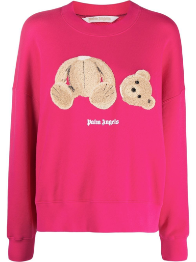 PALM ANGELS TEDDY BEAR PRINT SWEATSHIRT