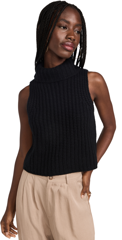 SABLYN SAIGE CROPPED CASHMERE SWEATER BLACK