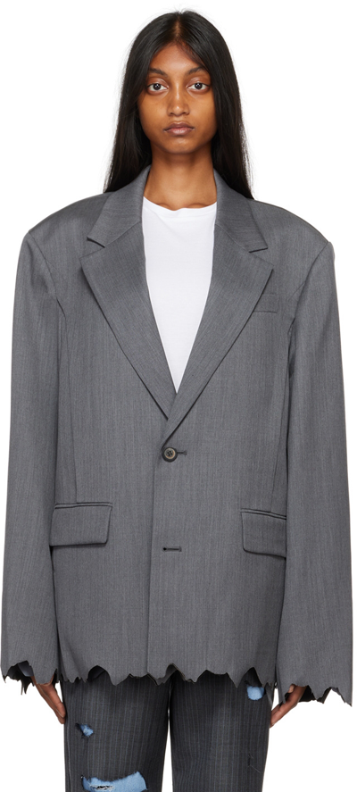 ADER ERROR GRAY OVERSIZED BLAZER