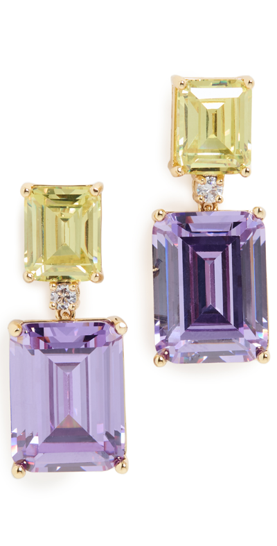 KENNETH JAY LANE DOUBLE DROP EARRINGS