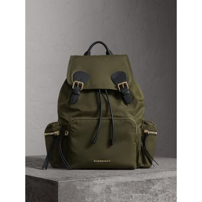 BURBERRY The Large Rucksack in Technical Nylon and Leather