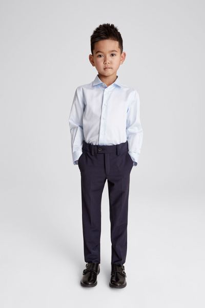 REISS T - NAVY HOPE JUNIOR MODERN FIT MIXER TROUSERS, UK 7-8 YRS