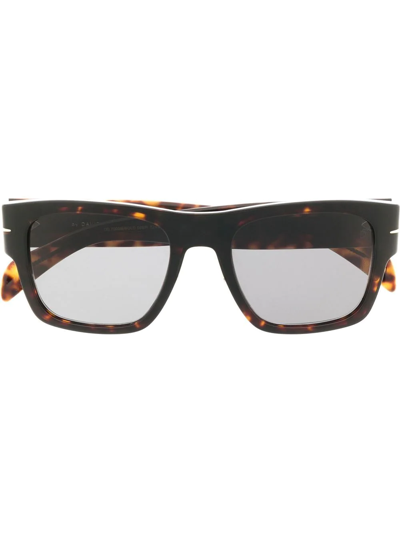 EYEWEAR BY DAVID BECKHAM BOLD TORTOISESHELL SQUARE-FRAME SUNGLASSES