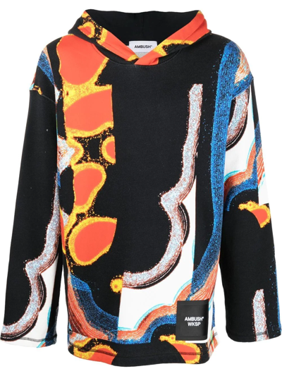 AMBUSH ABSTRACT-PRINT HOODIE