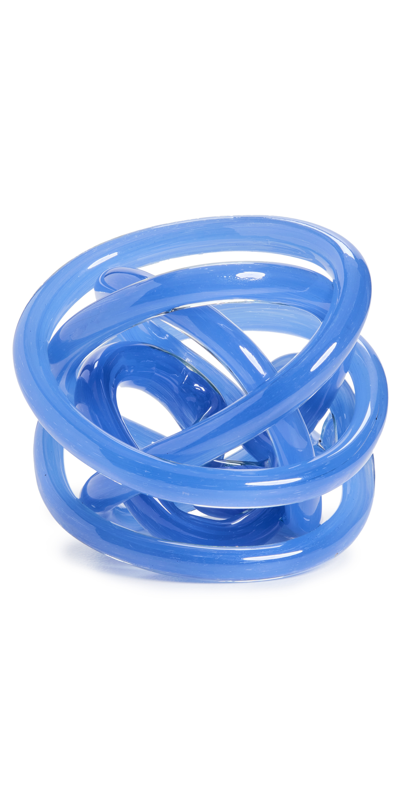 TIZO DESIGN 6 HANDBLOWN GLASS KNOT BLUE