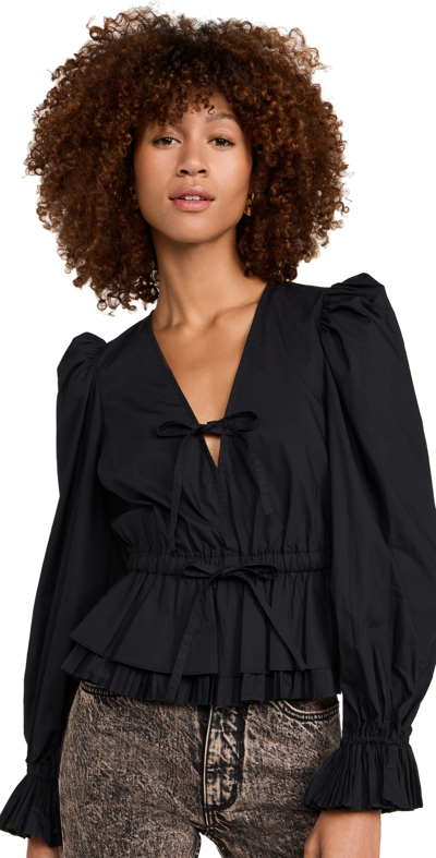 ULLA JOHNSON REN BLOUSE NOIR