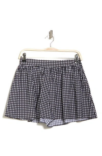CAROLINE CONSTAS TEAGAN GINGHAM FLARED LEG SHORTS