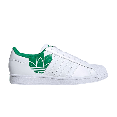 ADIDAS ORIGINALS SUPERSTAR 'TREFOIL PRINT - WHITE GREEN'