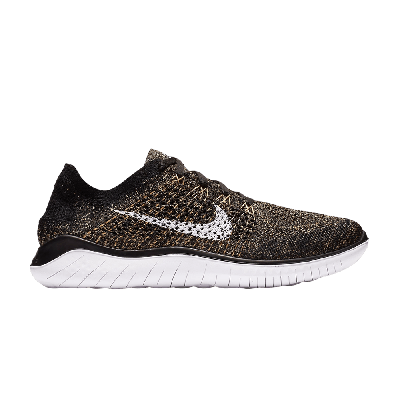 NIKE FREE RN FLYKNIT 2018 'BLACK CLUB GOLD'