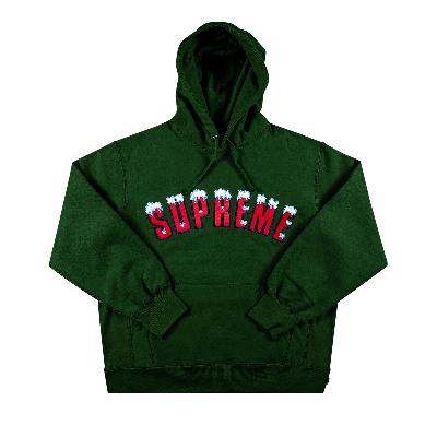 SUPREME SUPREME ICY ARC HOODED SWEATSHIRT 'GREEN'