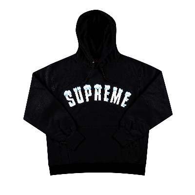 SUPREME SUPREME ICY ARC HOODED SWEATSHIRT 'BLACK'