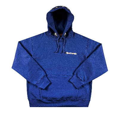 SUPREME SUPREME PHARAOH STUDDED HOODED SWEATSHIRT 'WASHED NAVY'