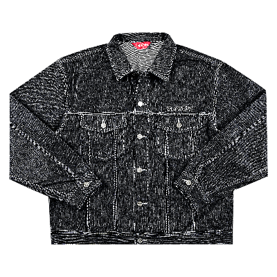 SUPREME SUPREME X SMURFS DENIM TRUCKER JACKET 'BLACK'