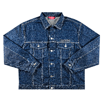 SUPREME SUPREME X SMURFS DENIM TRUCKER JACKET 'BLUE'
