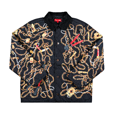SUPREME SUPREME CHAINS QUILTED JACKET 'BLACK'