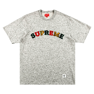 SUPREME SUPREME PLAID APPLIQUÉ SHORT-SLEEVE TOP 'HEATHER GREY'