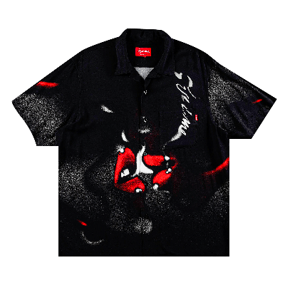 SUPREME SUPREME BLOW BACK RAYON SHORT-SLEEVE SHIRT 'BLACK'