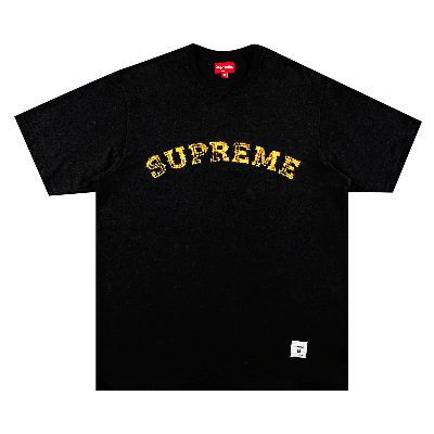 SUPREME SUPREME PLAID APPLIQUÉ SHORT-SLEEVE TOP 'BLACK'