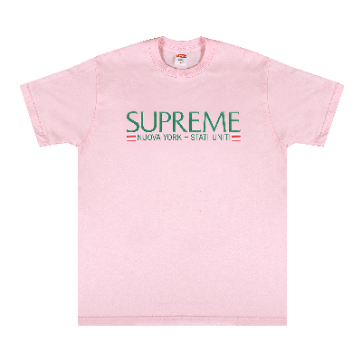 SUPREME SUPREME NUOVA YORK TEE 'LIGHT PINK'