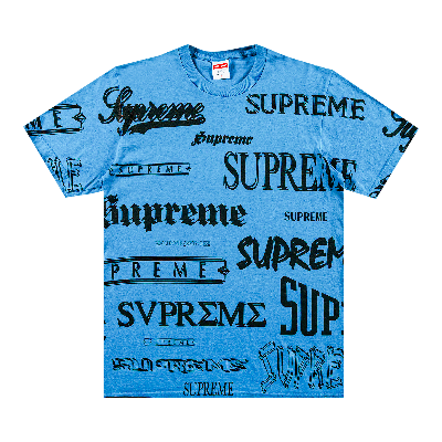 SUPREME SUPREME MULTI LOGO TEE 'BRIGHT BLUE'