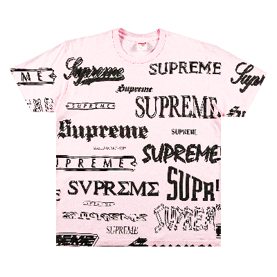 SUPREME MULTI LOGO TEE 'LIGHT PINK'