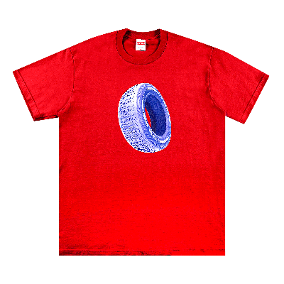 SUPREME SUPREME TIRE TEE 'CARDINAL'