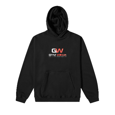 BALENCIAGA BALENCIAGA GYM WEAR LOGO HOODIE 'BLACK'