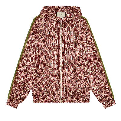 GUCCI GUCCI LOGO SILK JACKET 'SWEET BERRIES/ROSE'