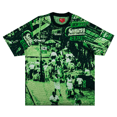 SUPREME SUPREME STREET SCENE JACQUARD SHORT-SLEEVE TOP 'GREEN'