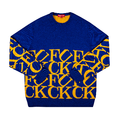SUPREME SUPREME FUCK SWEATER 'ROYAL'