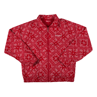SUPREME BANDANA TRACK JACKET 'RED'