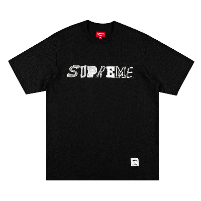 SUPREME SUPREME COLLAGE LOGO SHORT-SLEEVE TOP 'BLACK'