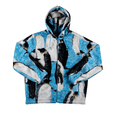 SUPREME SUPREME PENGUINS HOODED FLEECE JACKET 'BLUE'
