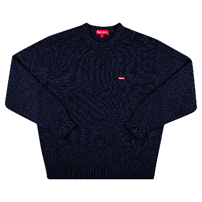 SUPREME SUPREME TEXTURED SMALL BOX SWEATER 'NAVY'