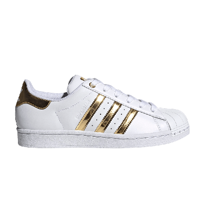 ADIDAS ORIGINALS WMNS SUPERSTAR METAL TOE 'WHITE GOLD METALLIC'